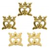The Crown Pure Solid Brass Leather Mounts Set of 5 Functional Accessory