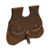 15th century pouch with antique brass Fleur de Lis Mounts