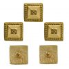 Elite Pure Solid Brass Leather Mounts Functional Set of 5