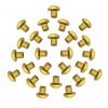 Pure Brass Small Mushroom Head Rivets Set of 25