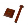 Wooden Helmet Stand for Medieval Helmets with or without Aventail