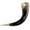 Medieval Viking Drinking Horn with Pure Brass Fittings Handcrafted Genuine Ox Horn