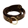 Handcrafted Leather Belt with Pure Solid Brass Ring Genuine Leathercraft