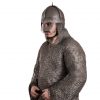 Viking Gjermundbu Antique Steel Helmet with Genuine Leather Liner and Butted Camail