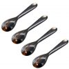 Viking Authentic Horn Spoons Set of 4 Handcrafted Genuine Horn Accessory