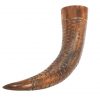 Medieval Viking Drinking Horn with Engraved Specs Handcrafted Genuine Ox Horn