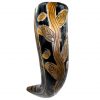 Medieval Viking Drinking Horn with Engraved Designs Handcrafted Genuine Ox Horn