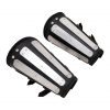 Genuine Leather Bracers With Splinted Metal Plates Arms Armor