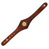 Handcrafted Leather Wrist Band with Tudor Rose Adornment