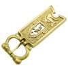 Medieval Closed Thistle Buckle Pure Solid Brass Belt Accessory