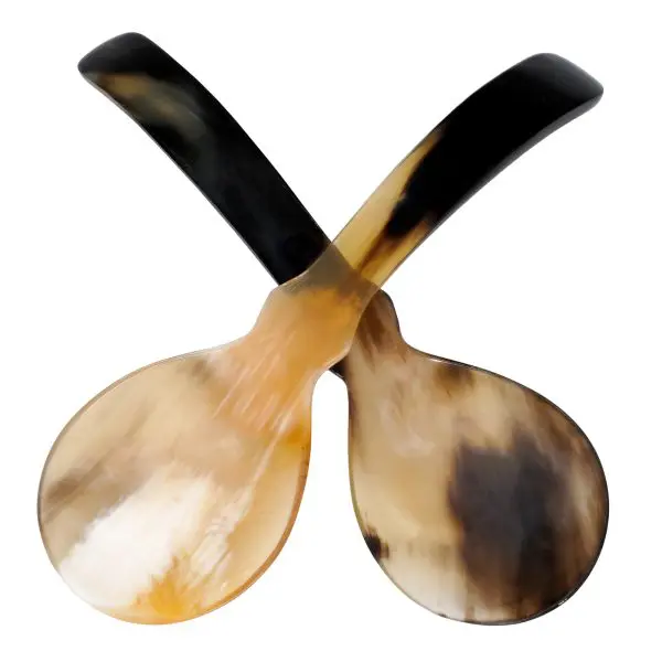 Generic Medieval Natural Drinking Horn Spoons Set Fully