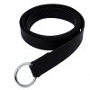 Medieval Leather Belt with Lustrous Steel Ring Buckle