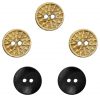 Medieval Horn Buttons Set of 5 Handcrafted Genuine Buffalo Horn