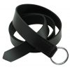 Medieval Leather Belt with Lustrous Steel Ring Buckle