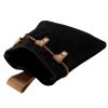 Medieval Drawstring Belt Pouch Crafted from Genuine Suede Leather