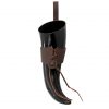 Medieval Drinking Viking Horn with Genuine Leather Holder