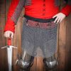 Round Ring Chainmail Skirt, Butted, ID 9 mm, Mild Steel