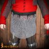 Round Ring Chainmail Skirt, Dome Riveted, 8mm 18 gauge, Mild Steel