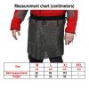 Medieval Chainmail Skirt Flat Ring Round Riveted with Alternation Solid Rings