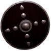 Studded Viking Wooden Shield with Steel Umbo and Fittings