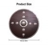 Studded Viking Wooden Shield with Steel Umbo and Fittings