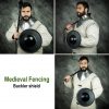 Medieval Fencing Blackened Buckler Functional Steel Shield