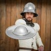Medieval Fencing Blackened Buckler Functional Steel Shield