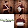 Medieval Rectangular Buckler Functional Steel Shield 16 gauge