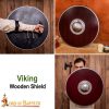 Viking Wooden Round Shield Handmade with Steel Umbo
