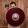 Viking Wooden Round Shield Handmade with Steel Umbo
