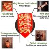 King Richard The Lionheart Decorative Steel Shield Royal Coat of Arms