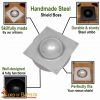Square Shield Boss Handmade Steel Umbo for Roman Scutum Shields