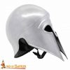 Greek hoplite Corinthian Steel Helmet with Leather Liner