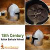 15th Century Italian Barbute Helmet Historically Inspired 16 gauge