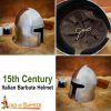 15th Century Italian Barbute Helmet Historically Inspired 16 gauge