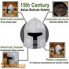 15th Century Italian Barbute Helmet Historically Inspired 16 gauge