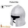 15th Century Italian Barbute Helmet Historically Inspired 16 gauge
