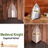 Medieval Sugar Loaf Helmet Crusader Knight helm 16 gauge
