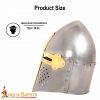 Medieval Sugar Loaf Helmet Crusader Knight helm 16 gauge