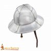 13th-14th Century Kettle Hat Infantry Helmet with Leather Liner 16 gauge