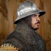 13th-14th Century Kettle Hat Infantry Helmet with Leather Liner 16 gauge