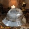 13th-14th Century Kettle Hat Infantry Helmet with Leather Liner 16 gauge