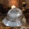 13th-14th Century Kettle Hat Infantry Helmet with Leather Liner 16 gauge