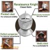 Renaissance Closed Helmet with Integrated Bevor Movable Visor 16 gauge