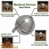Medieval Norman Nasal Steel Helmet with Leather Liner