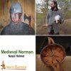 Medieval Norman Nasal Steel Helmet with Leather Liner