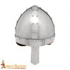 Medieval Norman Nasal Steel Helmet with Leather Liner