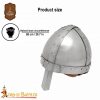 Medieval Norman Nasal Steel Helmet with Leather Liner