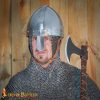 Medieval Norman Nasal Steel Helmet with Leather Liner