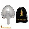 Medieval Norman Nasal Steel Helmet with Leather Liner